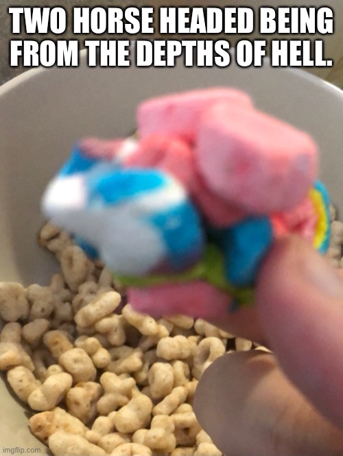 TWO HORSE HEADED BEING FROM THE DEPTHS OF HELL. | made w/ Imgflip meme maker