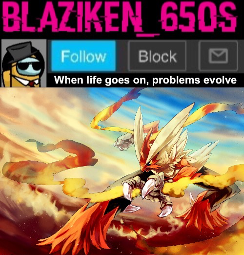 High Quality Blaziken_650s announcement template V5 Blank Meme Template