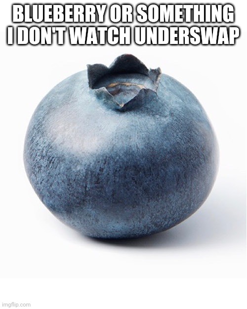 Blueberry | BLUEBERRY OR SOMETHING I DON'T WATCH UNDERSWAP | image tagged in blueberry | made w/ Imgflip meme maker