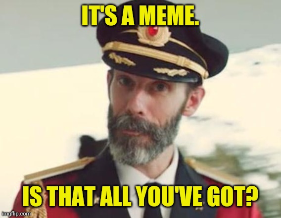 Captain Obvious | IT'S A MEME. IS THAT ALL YOU'VE GOT? | image tagged in captain obvious | made w/ Imgflip meme maker