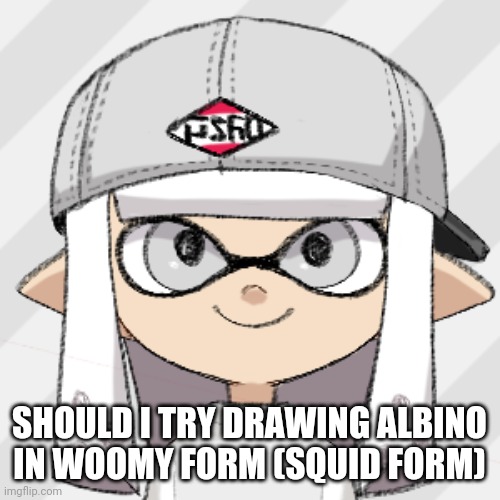 SHOULD I TRY DRAWING ALBINO IN WOOMY FORM (SQUID FORM) | made w/ Imgflip meme maker