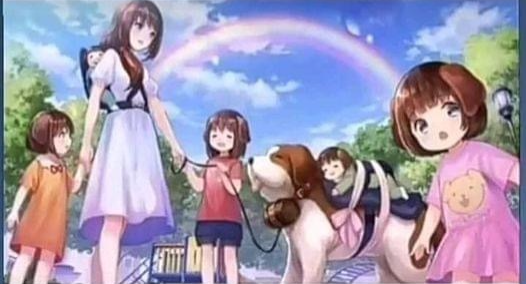 Anime dog children Blank Meme Template