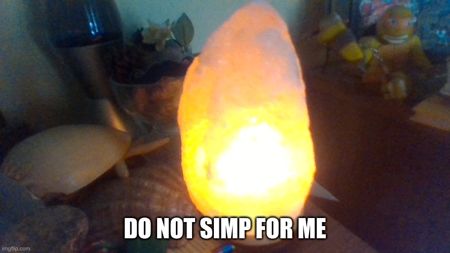Salt Lamp | DO NOT SIMP FOR ME | image tagged in salt lamp | made w/ Imgflip meme maker