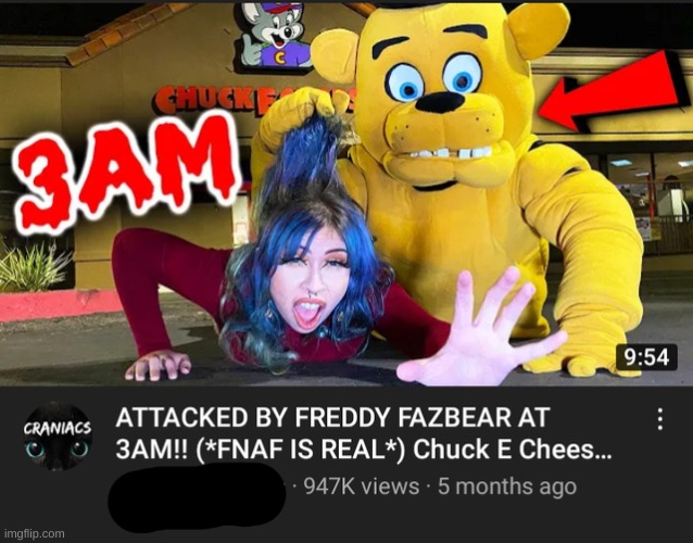 these thumbnails are getting out of hand | image tagged in memes,fnaf,chuck e cheese,wtf | made w/ Imgflip meme maker