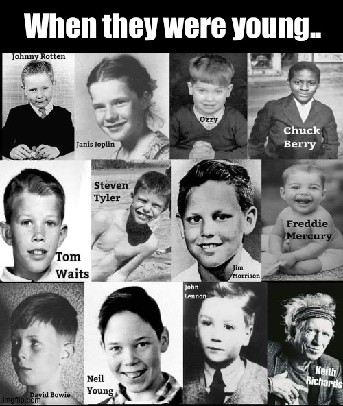 When they were young.. | image tagged in classic rock | made w/ Imgflip meme maker
