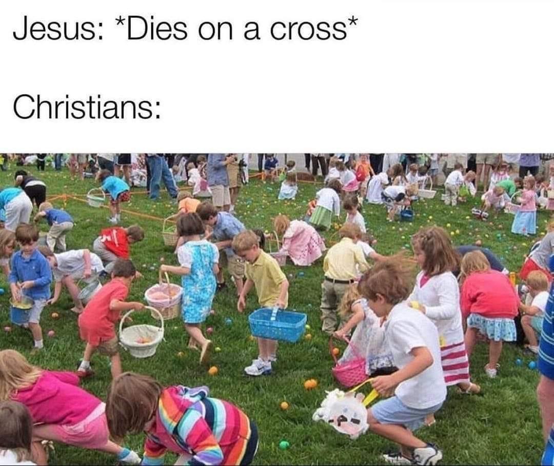 Easter Christians Blank Meme Template