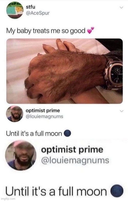 that time of the month | image tagged in werewolf love,repost,werewolf,reposts,roasts,roast | made w/ Imgflip meme maker