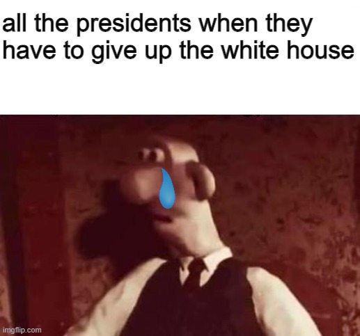 Unsettled Wallace | all the presidents when they have to give up the white house | image tagged in unsettled wallace | made w/ Imgflip meme maker