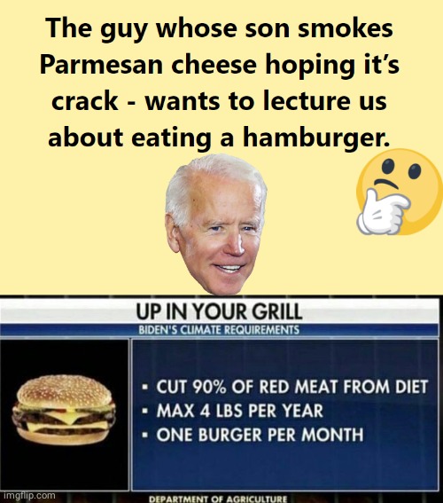 Biden's Burger BS | image tagged in joe biden | made w/ Imgflip meme maker
