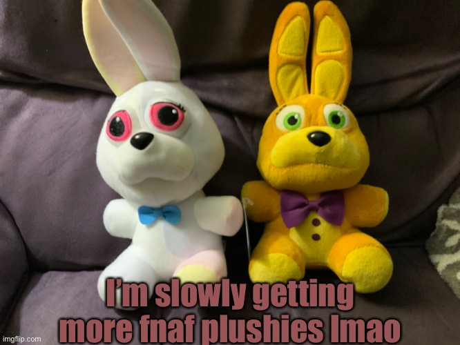 Slowly but i’m getting there lol | I’m slowly getting more fnaf plushies lmao | made w/ Imgflip meme maker