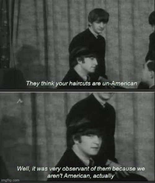 Obviously | image tagged in the beatles,interview | made w/ Imgflip meme maker
