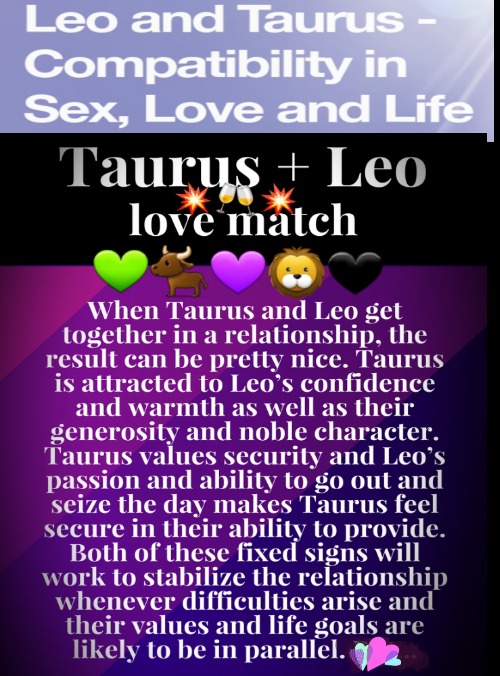 taurus leo | image tagged in zodiac | made w/ Imgflip meme maker