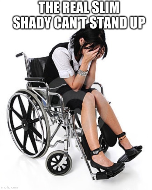 image tagged in wheelchair,crying | made w/ Imgflip meme maker