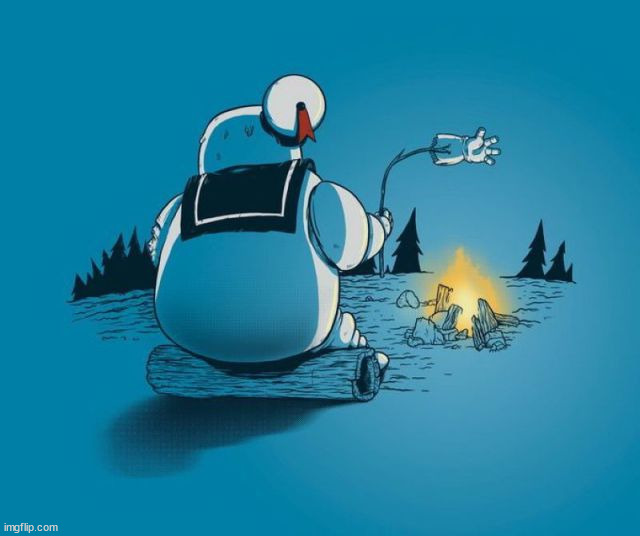 Stay Puft Marshmallow Man wanted smores | image tagged in comics/cartoons | made w/ Imgflip meme maker