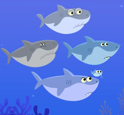 baby shark and his family but bruh Blank Meme Template