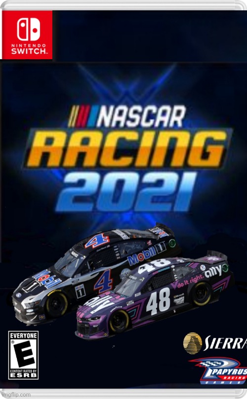 Introducing... NASCAR RACING 2021 SEASON!!! | image tagged in nr2021,nintendo switch,nascar racing 2021 season,fake switch game | made w/ Imgflip meme maker
