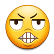 High Quality Evil teeth emoji Blank Meme Template