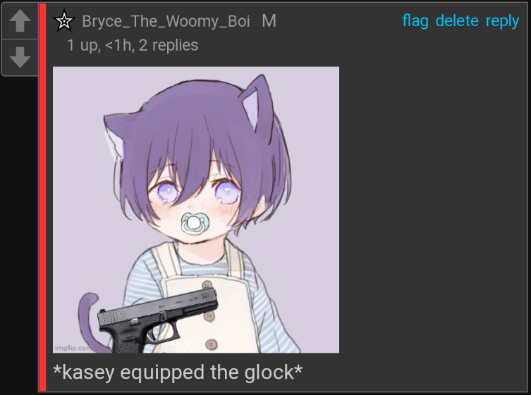 *kasey equipped the glock* Blank Meme Template