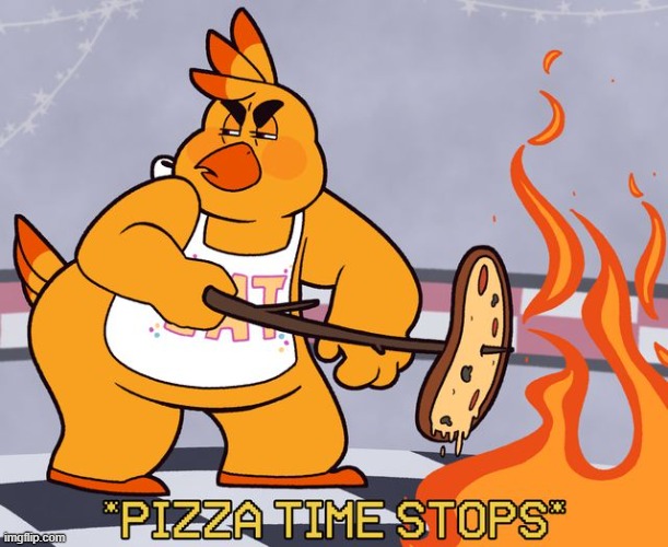 New template! (Name: Pizza time stops FNAF Edition) | image tagged in pizza time stops fnaf edition | made w/ Imgflip meme maker