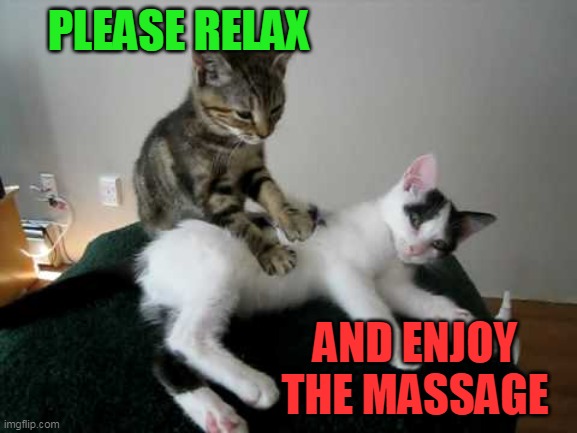 PLEASE RELAX AND ENJOY THE MASSAGE | made w/ Imgflip meme maker