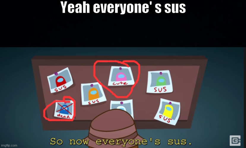 Yeah everyone' s sus | image tagged in among us | made w/ Imgflip meme maker
