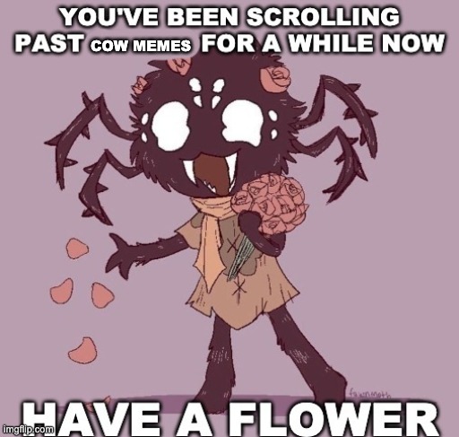 COW MEMES | image tagged in have a flower | made w/ Imgflip meme maker