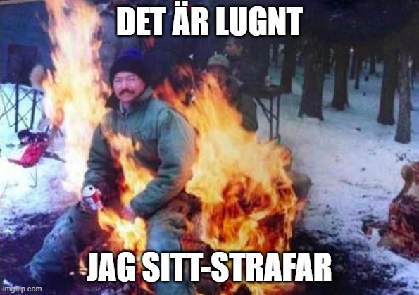 LIGAF Meme | DET ÄR LUGNT; JAG SITT-STRAFAR | image tagged in memes,ligaf | made w/ Imgflip meme maker