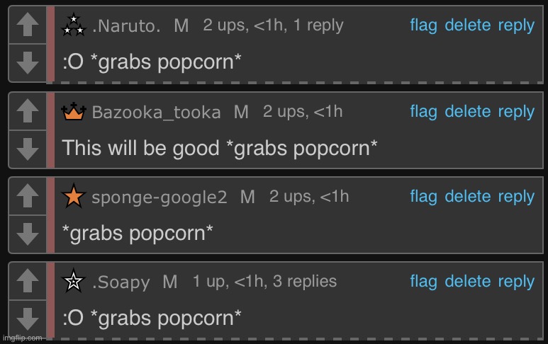 New temp | image tagged in popcorn | made w/ Imgflip meme maker