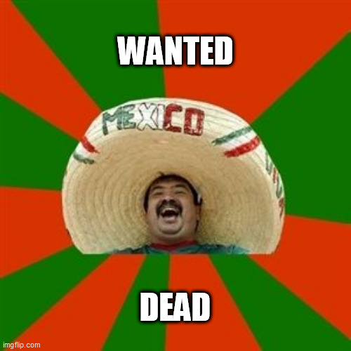 succesful mexican | WANTED; DEAD | image tagged in succesful mexican | made w/ Imgflip meme maker
