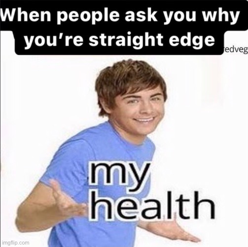 Zac Efron Straight Edge | image tagged in straight edge,zac efron,memes | made w/ Imgflip meme maker