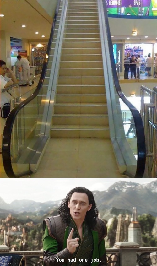 there is one impostor among us | image tagged in you had one job just the one,stairs | made w/ Imgflip meme maker