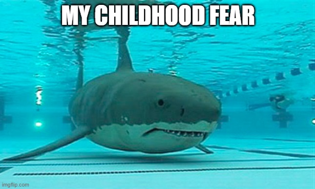 My Childhood fear | MY CHILDHOOD FEAR | image tagged in shark | made w/ Imgflip meme maker