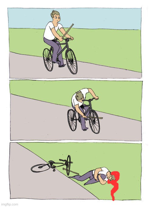 Bike Fall | image tagged in memes,bike fall | made w/ Imgflip meme maker