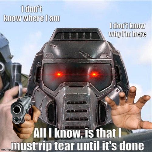 ⁓rip and tear until it's done? | image tagged in doom,tutorial | made w/ Imgflip meme maker
