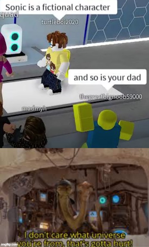 ouch | image tagged in that's gotta hurt,memes,roblox | made w/ Imgflip meme maker