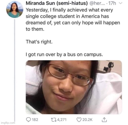 jackpot | image tagged in run over by a bus on campus,lucky,unlucky,college,college humor,repost | made w/ Imgflip meme maker