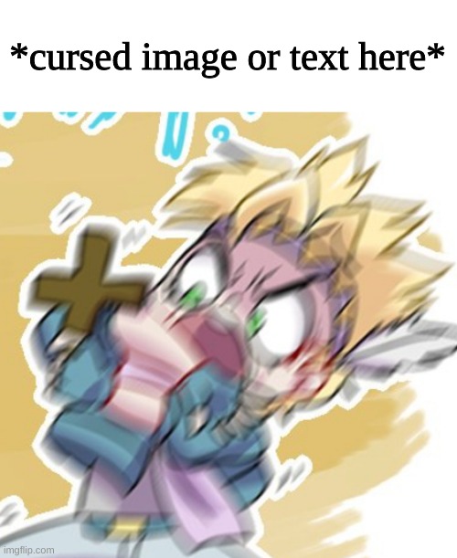 This works for when someone says something cursed lol | *cursed image or text here* | image tagged in caesar banishes the unholy,jojo's bizarre adventure,caesar | made w/ Imgflip meme maker