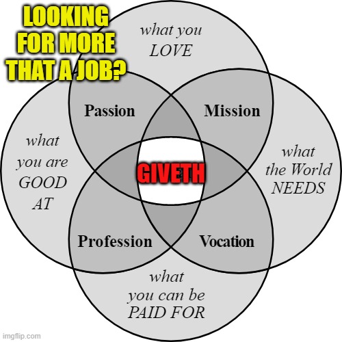 giveth hiring | LOOKING FOR MORE THAT A JOB? GIVETH | image tagged in hiring | made w/ Imgflip meme maker