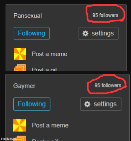 Well damn! | image tagged in followers,gaymer,pansexual,streams,lgbt | made w/ Imgflip meme maker