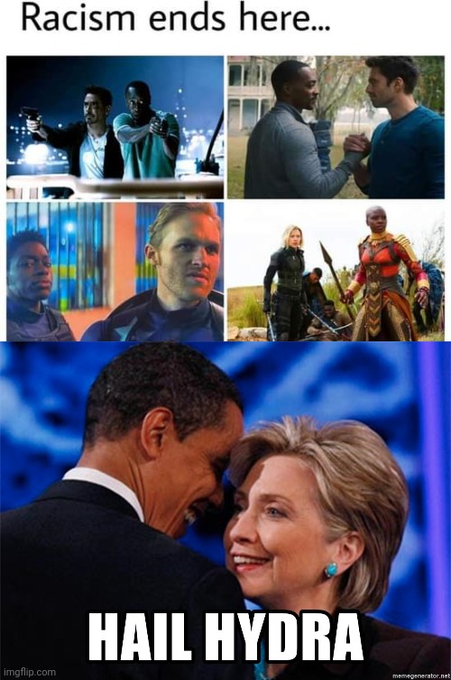 image tagged in racism hillary and obama | made w/ Imgflip meme maker