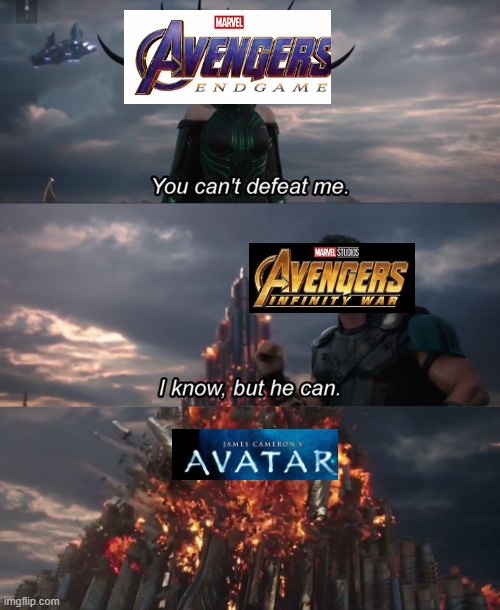 box office title | image tagged in you can't defeat me | made w/ Imgflip meme maker