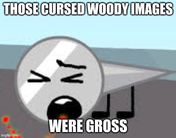 YUCK, GROSS! I MEAN GROSS! | THOSE CURSED WOODY IMAGES; WERE GROSS | image tagged in yuck,gross,i actually coughed because of this | made w/ Imgflip meme maker