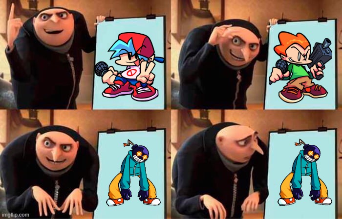 fnf normal gamers | image tagged in memes,gru's plan | made w/ Imgflip meme maker