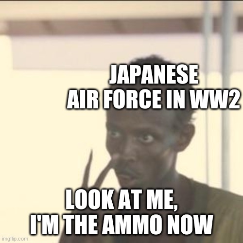 Look At Me | JAPANESE AIR FORCE IN WW2; LOOK AT ME, I'M THE AMMO NOW | image tagged in memes,look at me | made w/ Imgflip meme maker
