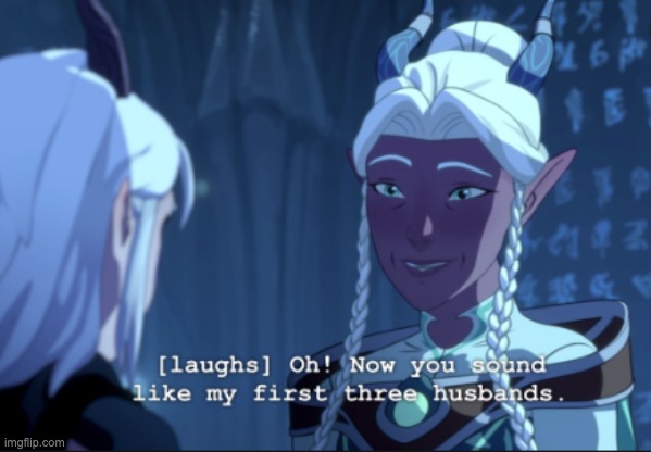 Reaction to reactionaries | image tagged in lujanne laughs,dragon prince,reaction,moon lady | made w/ Imgflip meme maker