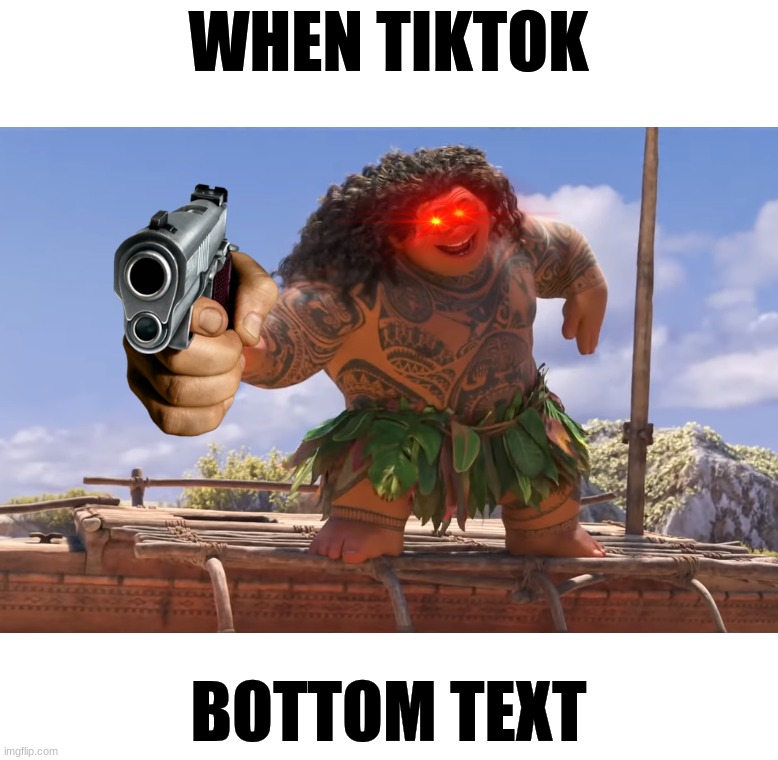I am comedy. | WHEN TIKTOK; BOTTOM TEXT | image tagged in you're welcome without subs,tiktok sucks | made w/ Imgflip meme maker