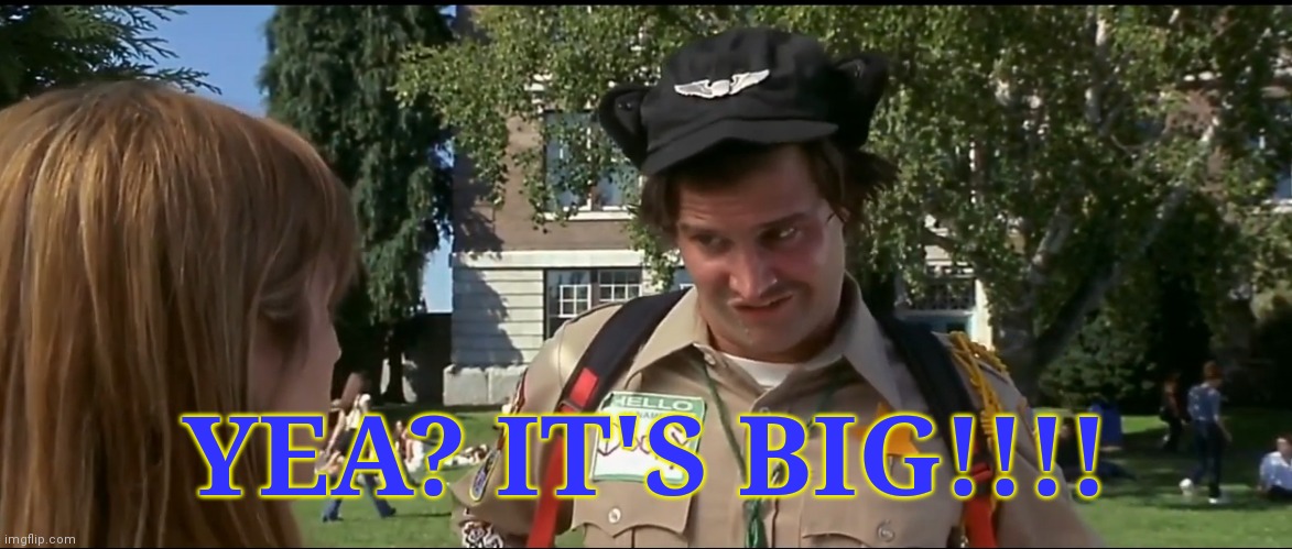 Doofy scary movie | YEA? IT'S BIG!!!! | image tagged in special officer doofy,ass | made w/ Imgflip meme maker