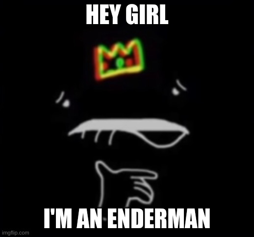 Ahaha R A N B O O | HEY GIRL; I'M AN ENDERMAN | image tagged in ranboo but | made w/ Imgflip meme maker