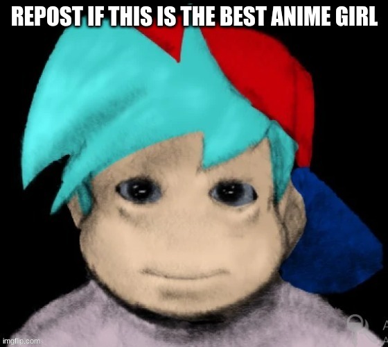 Anime girl | REPOST IF THIS IS THE BEST ANIME GIRL | image tagged in anime girl | made w/ Imgflip meme maker