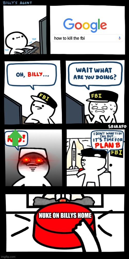 you know what to do | how to kill the fbi; NUKE ON BILLYS HOME | image tagged in billy s fbi agent plan b | made w/ Imgflip meme maker
